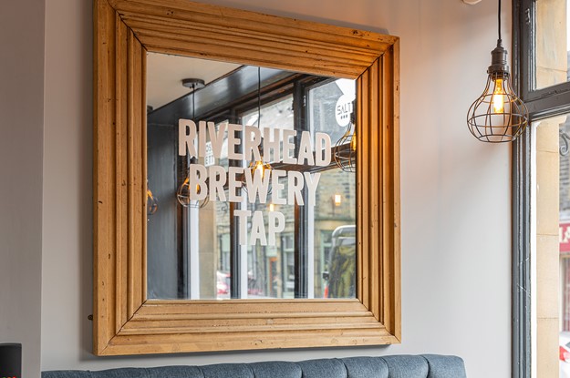 Riverhead brewery tap wine room mirror