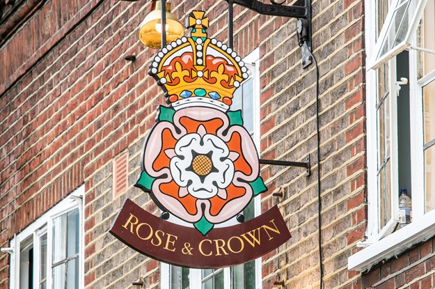 Sign at Rose & Crown