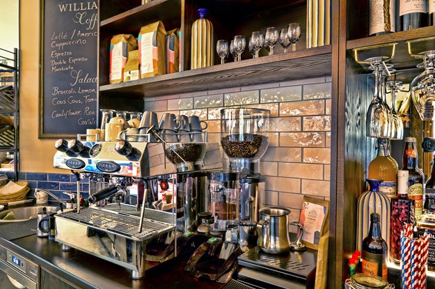 coffee station in a deli