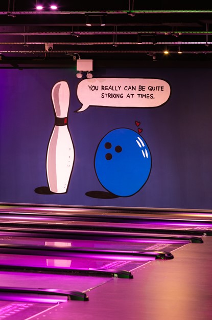 East Street Lanes bowling alley wall art